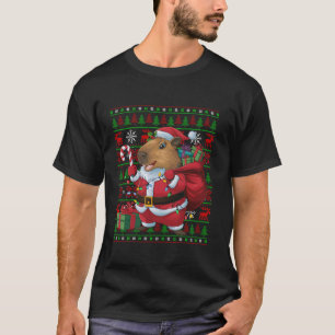 Camiseta Capybara Xmas enciende feos Navidades de Santa Cap