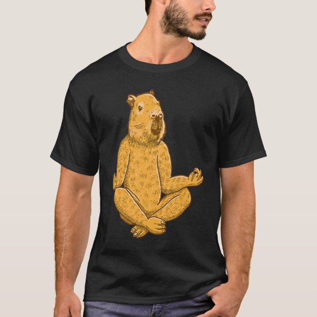 Camiseta Capybara Yoga poses Workout Sport Meditation (Anverso)