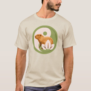 Camiseta Capybara Zen Yin Yang Naturaleza Pacífica