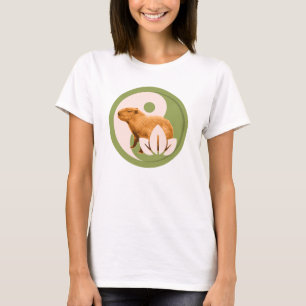 Camiseta Capybara Zen Yin Yang Naturaleza Pacífica