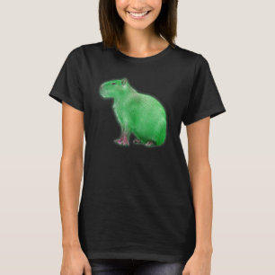 Camiseta Capybaras Cute Space Capybara Martian Green