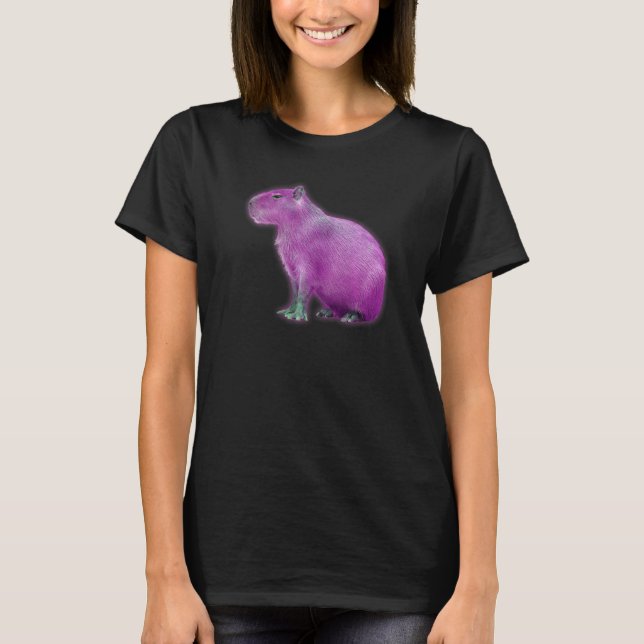 Camiseta Capybaras Cute Space Capybara Martian Pink (Anverso)