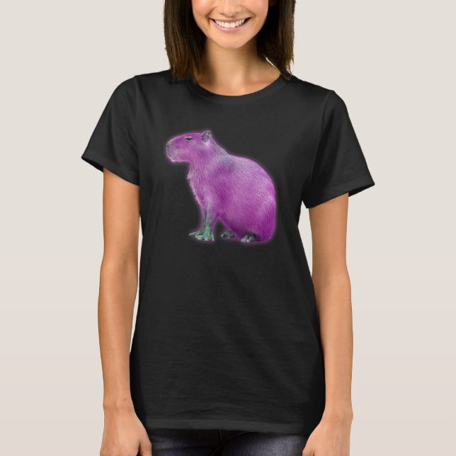 Camiseta Capybaras Cute Space Capybara Martian Pink (Anverso)