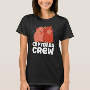Camiseta Capybaras de animales de la tripulación de Capibar