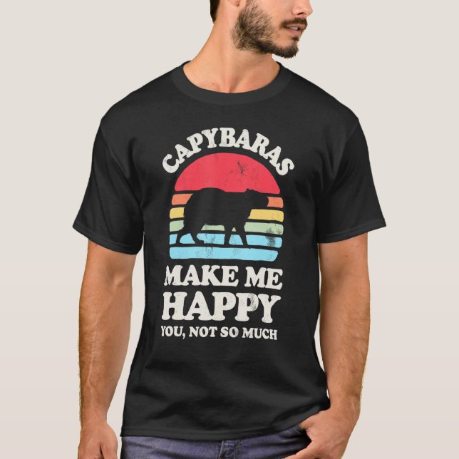 Camiseta Capybaras Me Hacen Feliz De Que No Tanto Capibara  (Anverso)