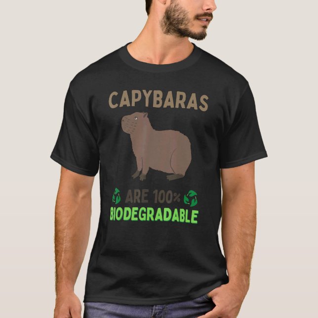 Camiseta Capybaras son 100 Capyba de roedor grande biodegra (Anverso)