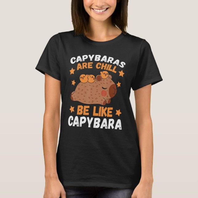 Camiseta Capybaras son animales roedores tranquilos Capybar (Anverso)