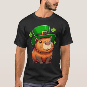 Camiseta Capybyra St Patricks Gorra Leprechaun Funny Ca Irl