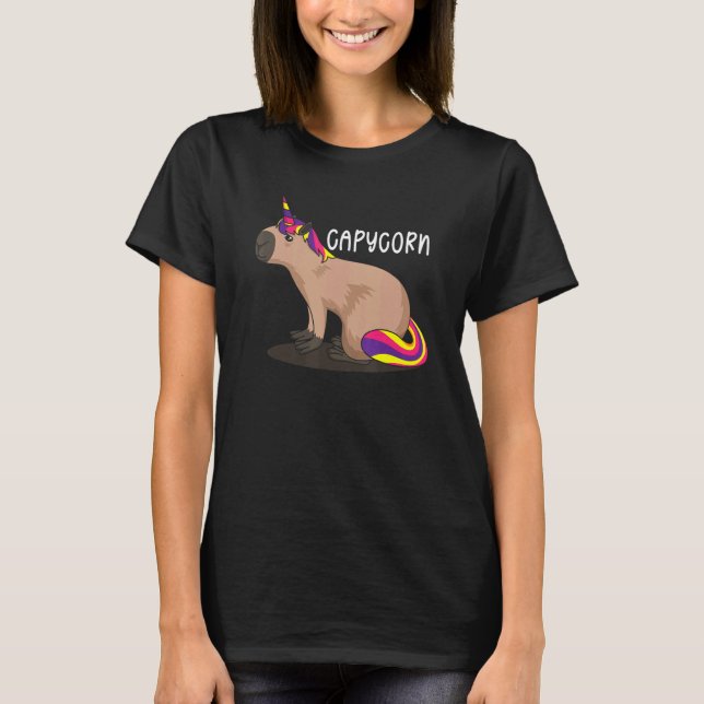 Camiseta Capycorn Capybara Unicorn Agua Hog (Anverso)