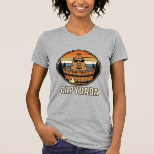 Camiseta Capydada Capybara Papá Diseño Vectorial Retro Bañe