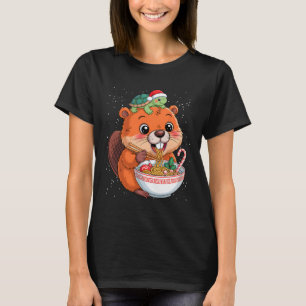 Camiseta Capyra Y Tortuga Ckpack Ramen Kawaii Xmas Capira