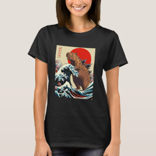 Camiseta Capyzilla Capybara Retro de arte japonés Rodent Gr