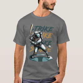 Camiseta caqui masculina con alienígena jugando bé