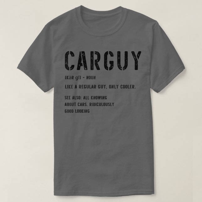Camiseta Car GuyFunny Car Guy Definition  (Diseño del anverso)