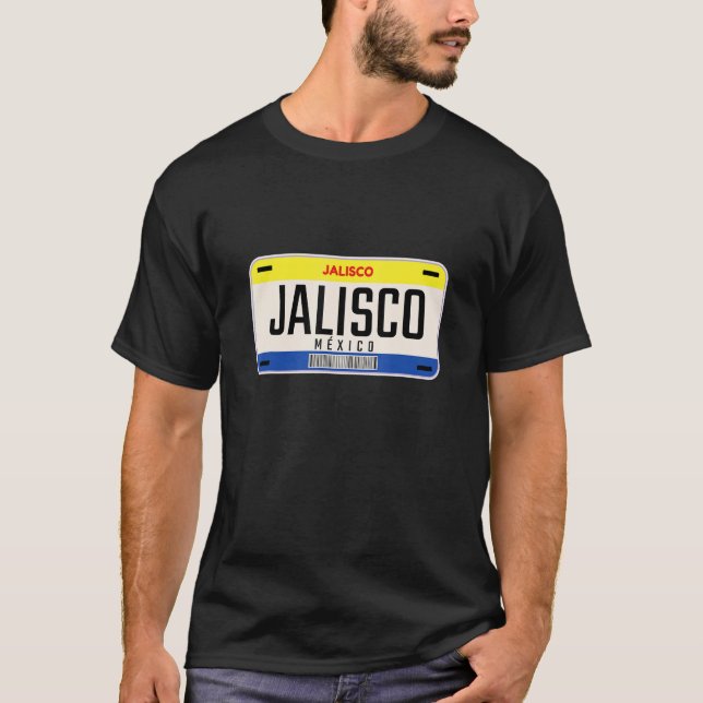Camiseta Car Number Plate City Region Jalisco (Anverso)