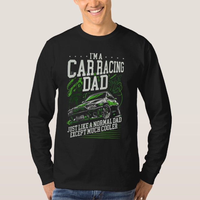 Camiseta Car Racing Dad Speed Driver Car Guy Daddy Fathers  (Anverso)