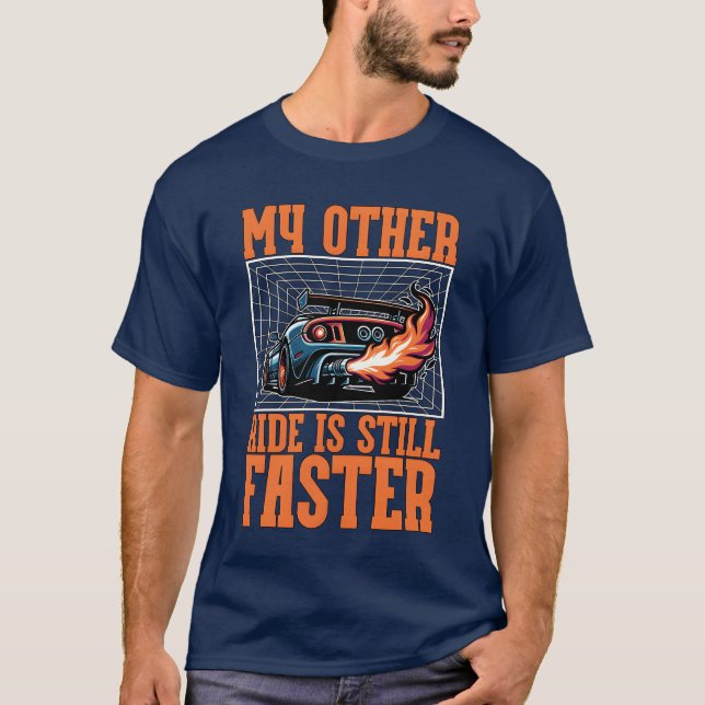 Camiseta Car Racing My Other Ride Is Still Street Racing bo (Anverso)