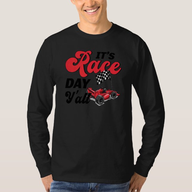 Camiseta Car Racing Race Day It's Race Day Y'all (Anverso)
