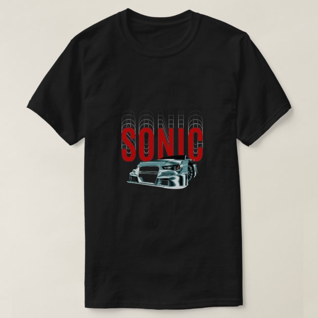 Camiseta Car-Shirt Sonic (Diseño del anverso)