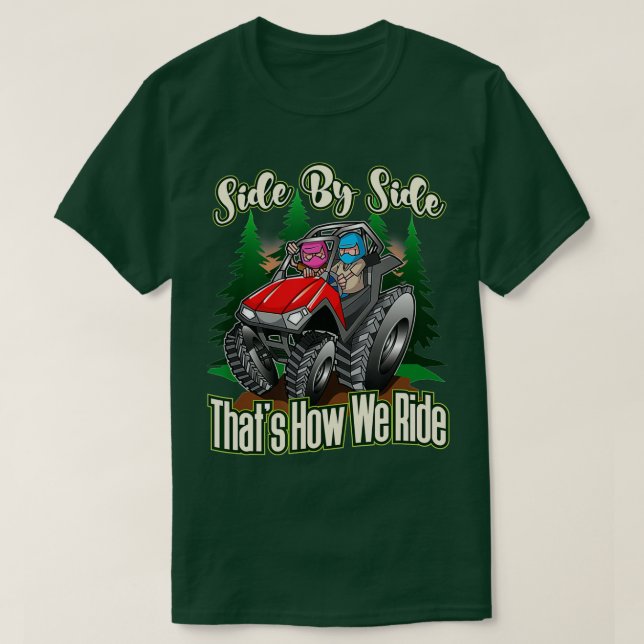 Camiseta Cara a lado ATV Cuatro Ruedas En Carretera (Diseño del anverso)
