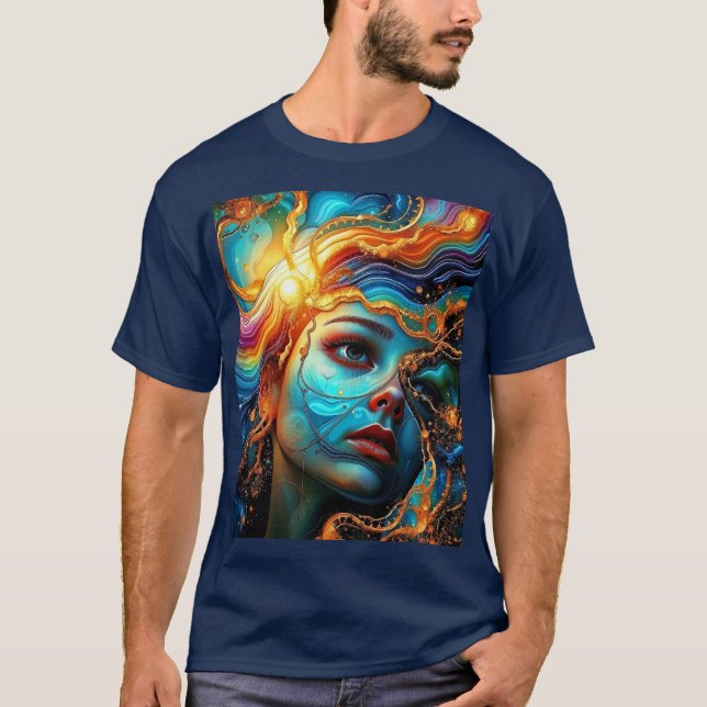 Camiseta Cara abstracta (Anverso)