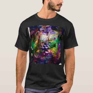 Camiseta Cara abstracta con símbolos