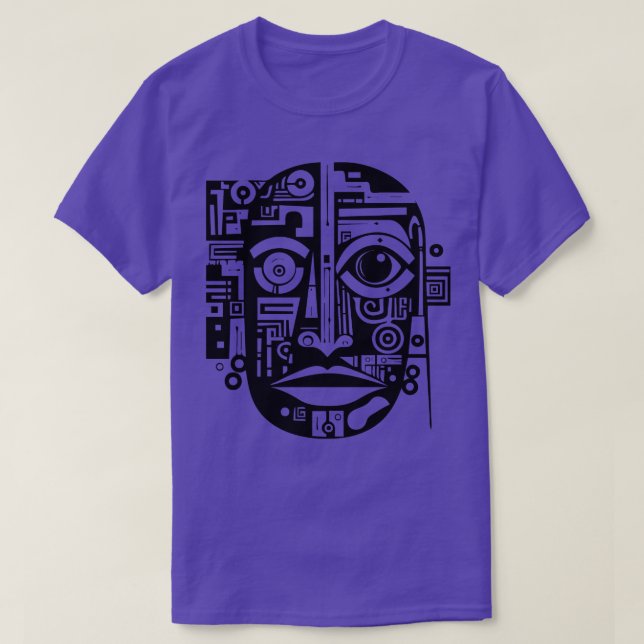 Camiseta Cara abstracta de arte (Diseño del anverso)