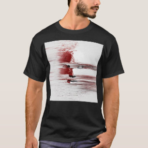 Camiseta Cara abstracta en rojo