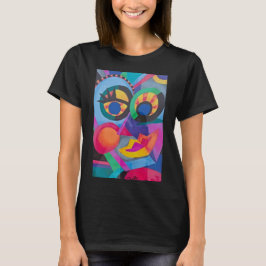 Camiseta Cara abstracta femenina