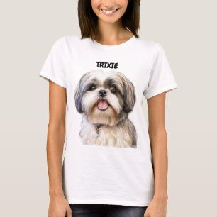 CAMISETA CARA ADORABLE DEL PERRO SHIH TZU