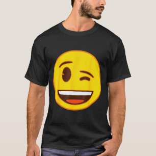 Camiseta Cara amarilla sonriente guiñando ojo Emoji oficial