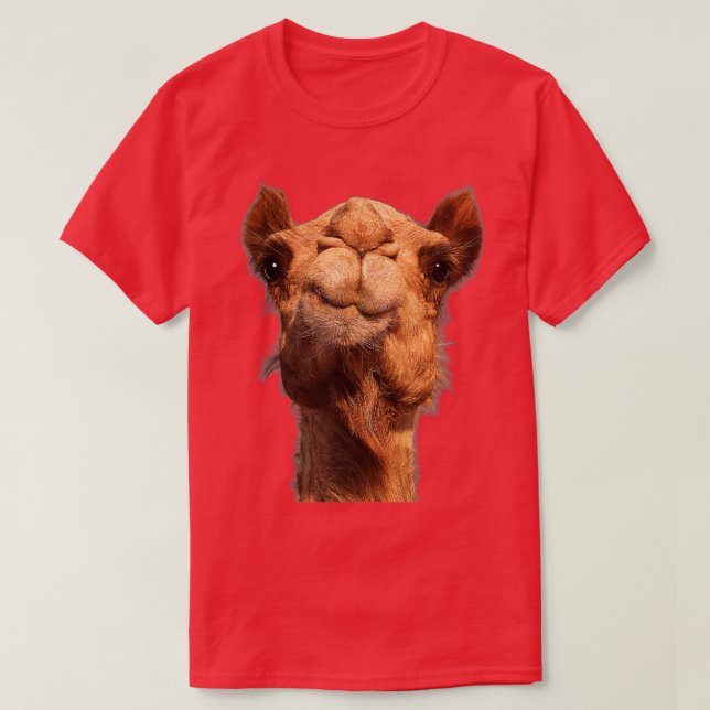 Camiseta Cara animal de camello (Diseño del anverso)