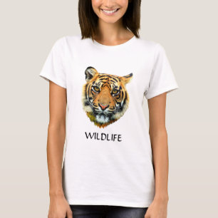 Camiseta Cara animal de tigre salvaje