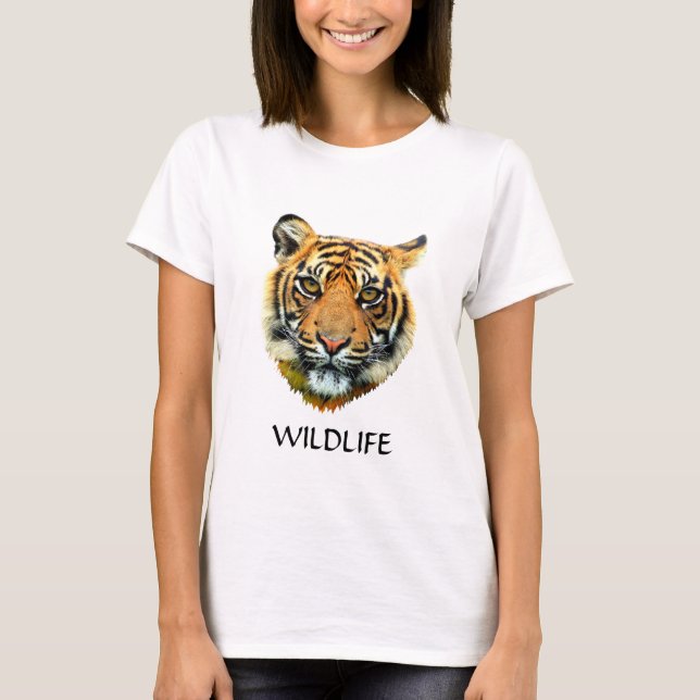 Camiseta Cara animal de tigre salvaje (Anverso)