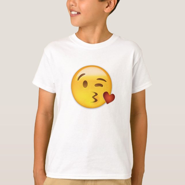 Camiseta Cara Arrojando Una Emoji De Beso (Anverso)