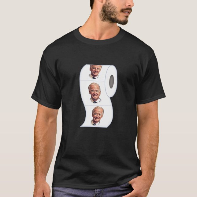 Camiseta Cara Biden sobre el Ilustracion del Personalizado  (Anverso)