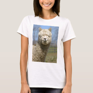 Camiseta Cara blanca borrosa de la alpaca
