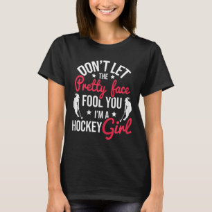 Camiseta Cara Bonita Te Engaña Chica de Hockey - Hockey sob