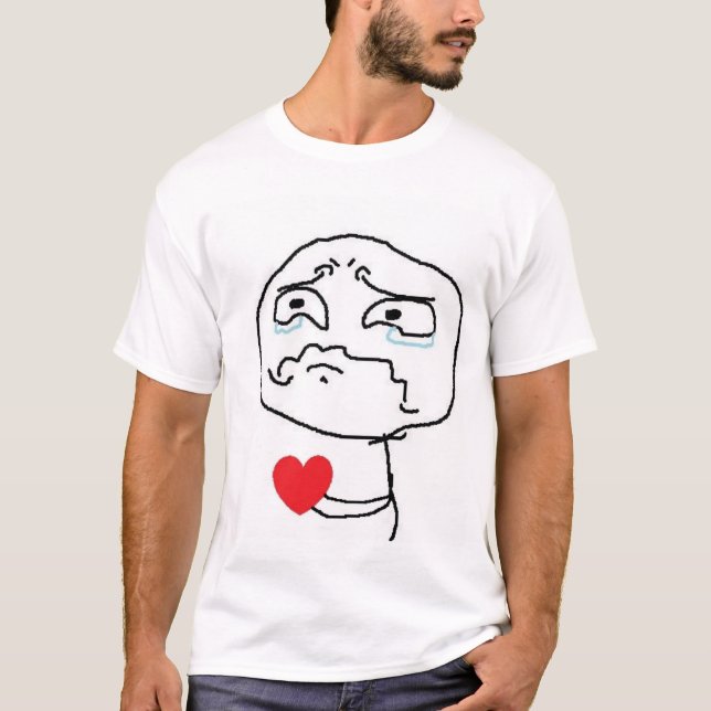 Camiseta Cara cómica del corazón quebrado (Anverso)