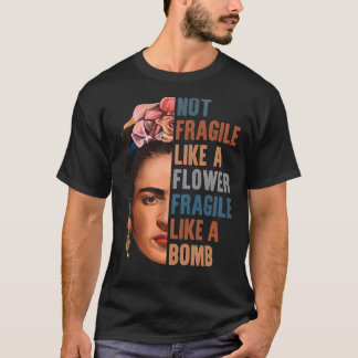 Camiseta cara como una flor arte pintor de Frida Kahlo para
