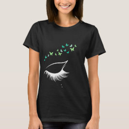 Camiseta Cara con asombrosa mariposa de ojos