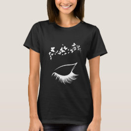 Camiseta Cara con elegante mariposa ceja de ojos