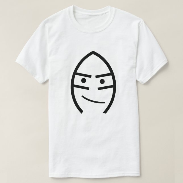 Camiseta Cara con una sonrisa, blanca (Diseño del anverso)
