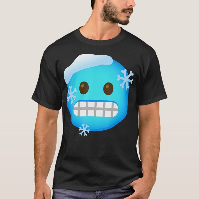 Camiseta Cara congelante emoticono (Anverso)
