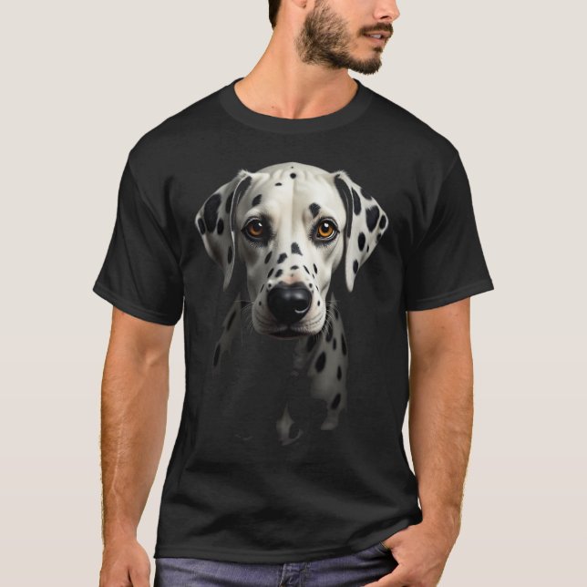 Camiseta Cara dálmata negra (Anverso)