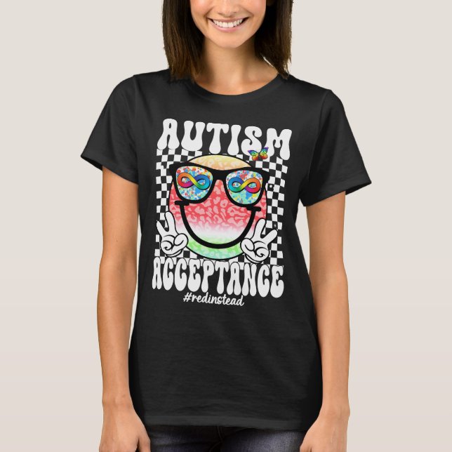 Camiseta cara de aceptación del autismo (2 (Anverso)