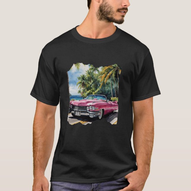 Camiseta Cara de agua del vehículo ventilado rosa Cadillac  (Anverso)