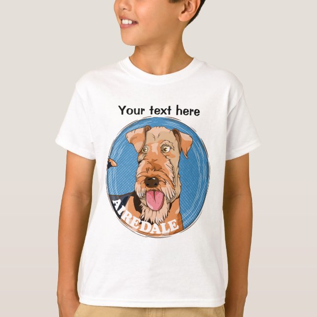 Camiseta Cara de Airedale terrier (Anverso)