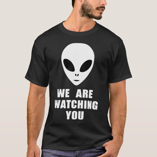 Camiseta Cara de Alien - Te Estamos Observando - Dicho Dive (Anverso)