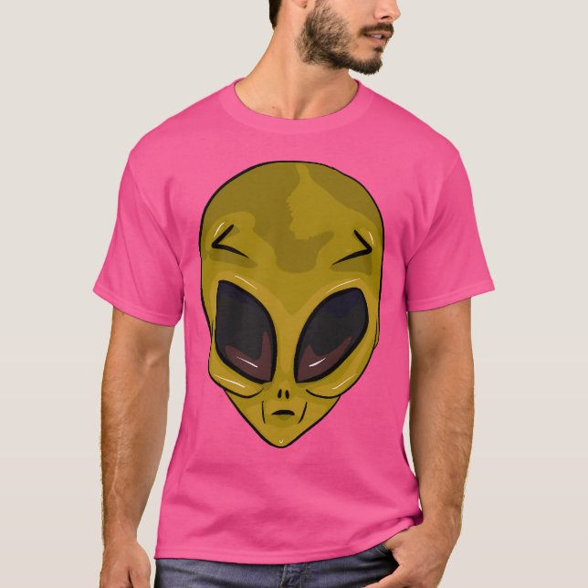 Camiseta Cara de alienígena amarillo (Anverso)